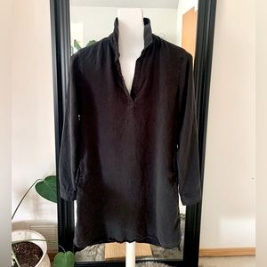 Anthropologie Cloth & Stone Charcoal Black Shirt Dress